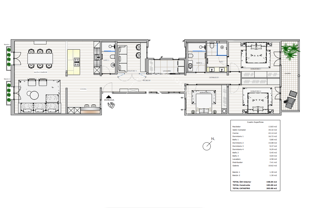 Luxury flat with terrace for sale in La Dreta de l'Eixample, Barcelona